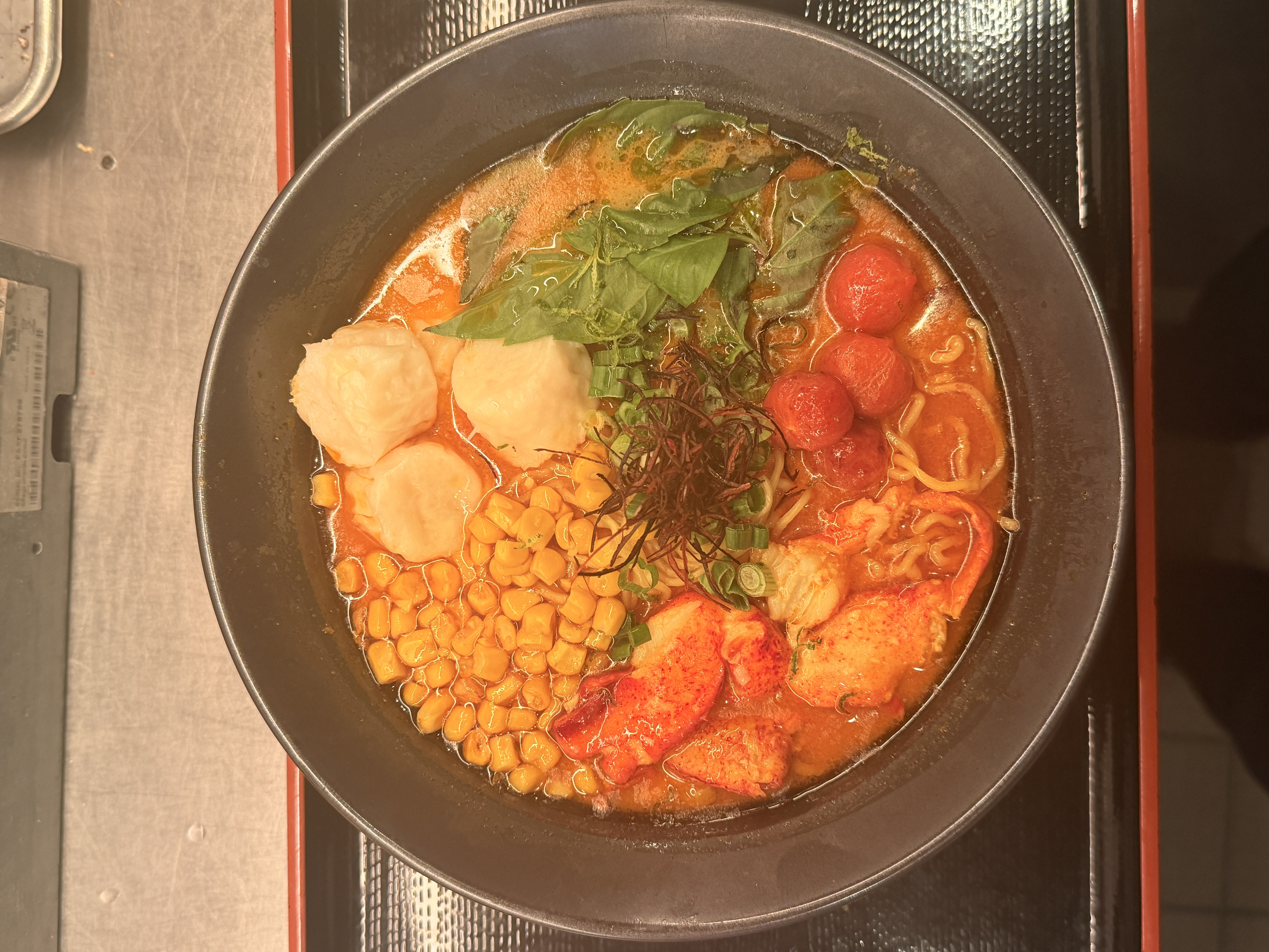 Restaurant food photo before AI enhancement — original smartphone photo